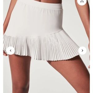 White Pleated Women's SPANX Skort